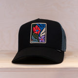 Djinns HTF M-Flowers Trucker cap Black
