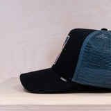 Djinns HTF M-Flowers Trucker cap Black