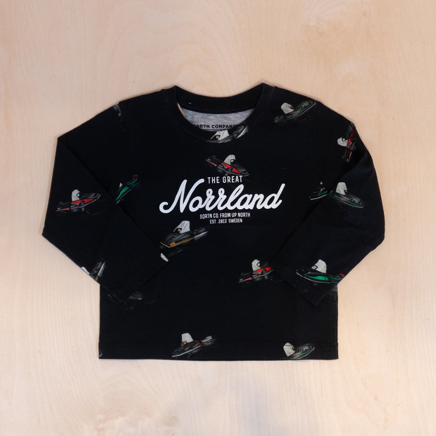 Sqrtn Great Norrland Kids Longsleeve Skoter Black