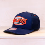 Mitchell & Ness Team Seal Vintage Trucker Cap Edmonton Oilers Blue