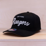 Mitchell & Ness NHL Classic Script Classic Red Snapback New York Rangers Black