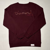 Deadstock Diamond Logo Crewneck Wine Red Medium