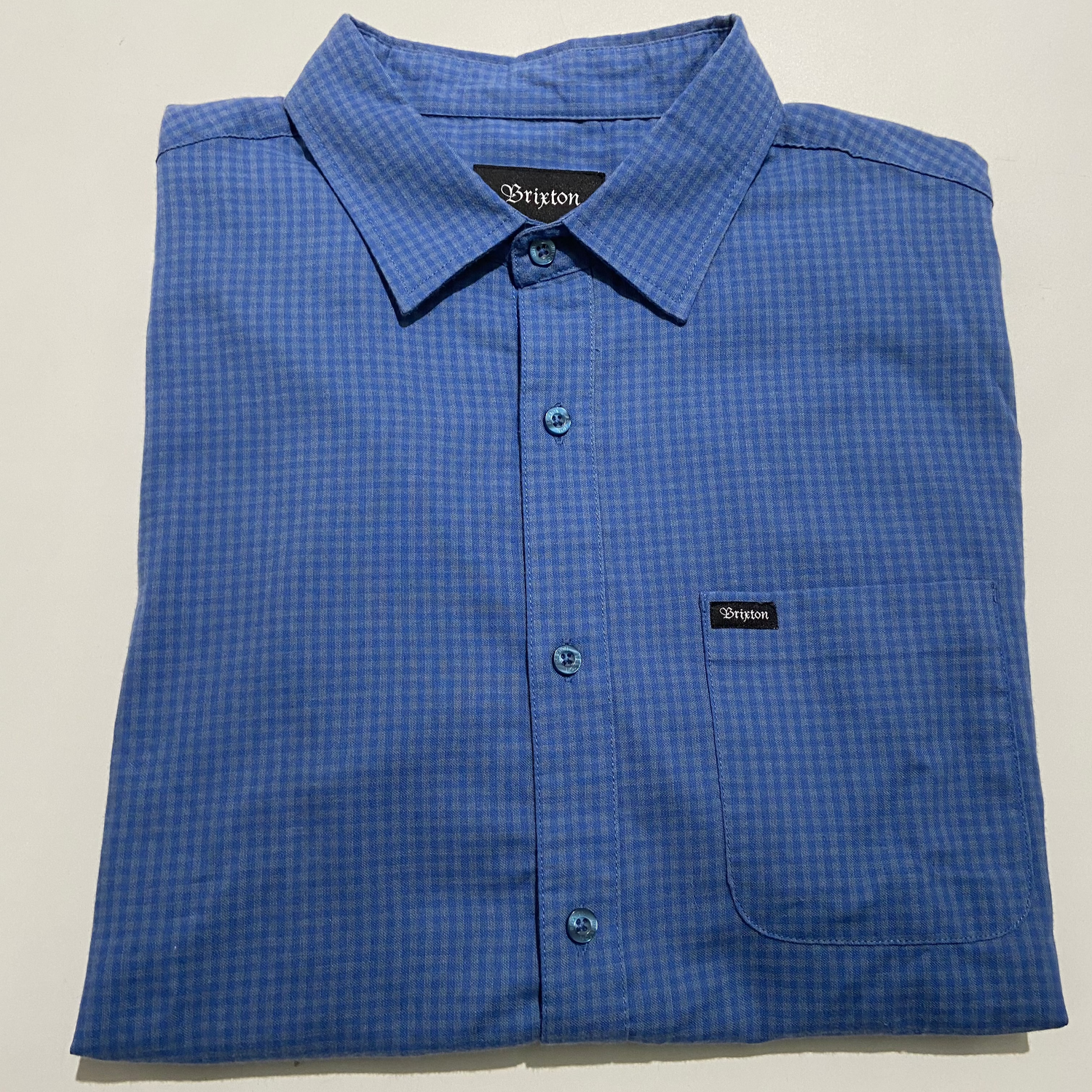 Deadstock Brixton Shortsleeve Shirt River Blue Medium