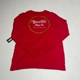 Deadstock Brixton Longsleeve Red Medium
