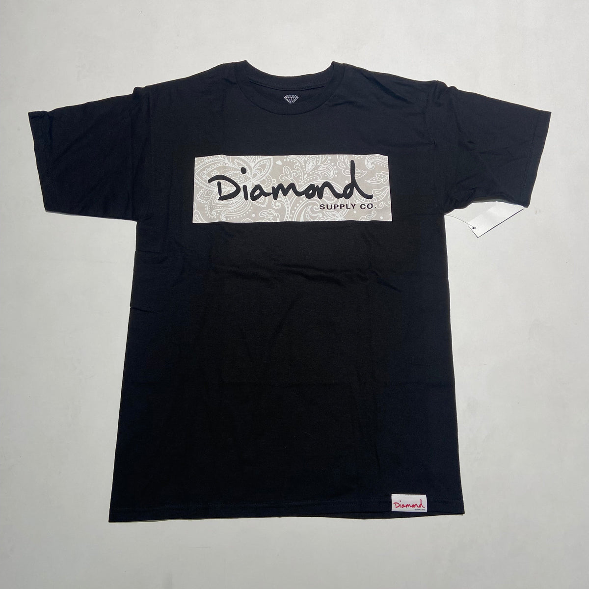 Deadstock Diamond Box Logo T-shirt Black Medium