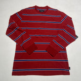Deadstock Brixton Stripe Longsleeve Burgundy/Navy Medium