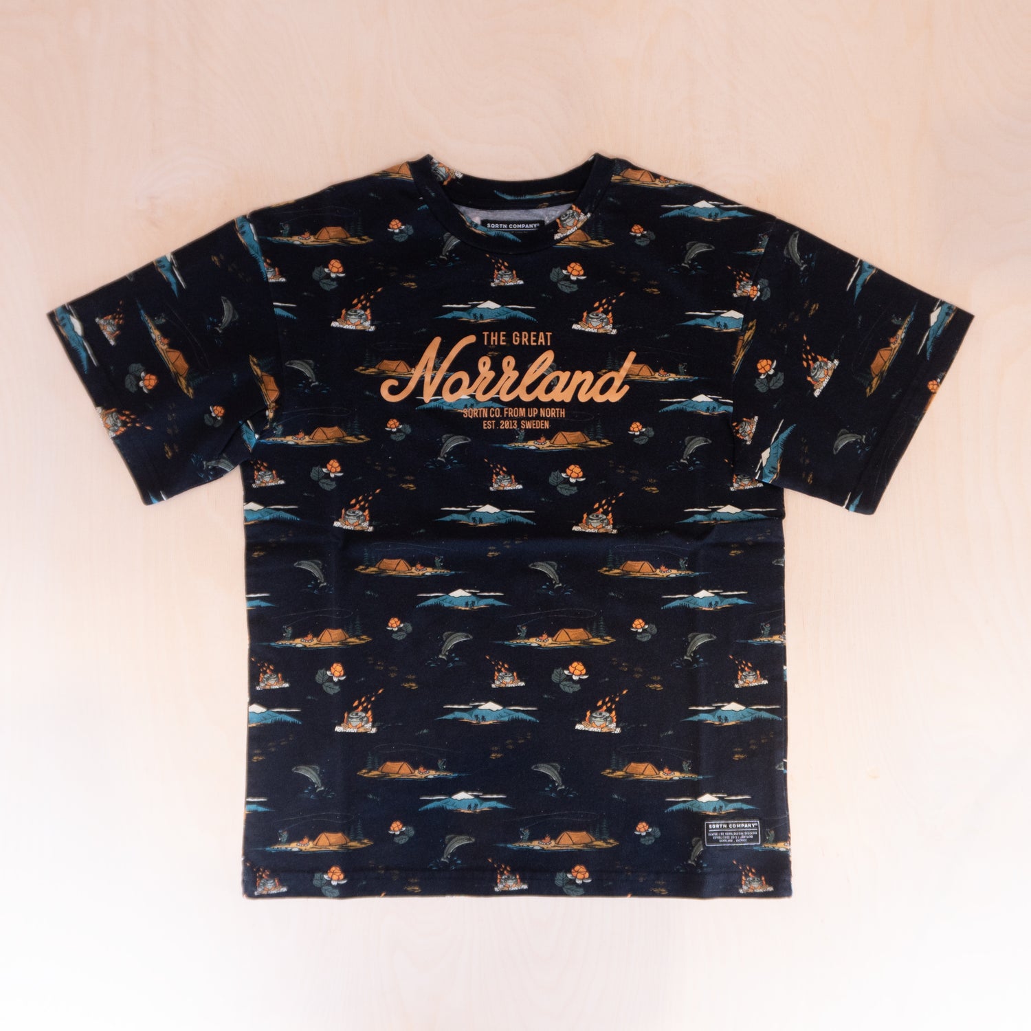 Sqrtn Great Norrland JR T-shirt Trails Black