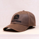 John Deere Oilskin Logo Cap Brown