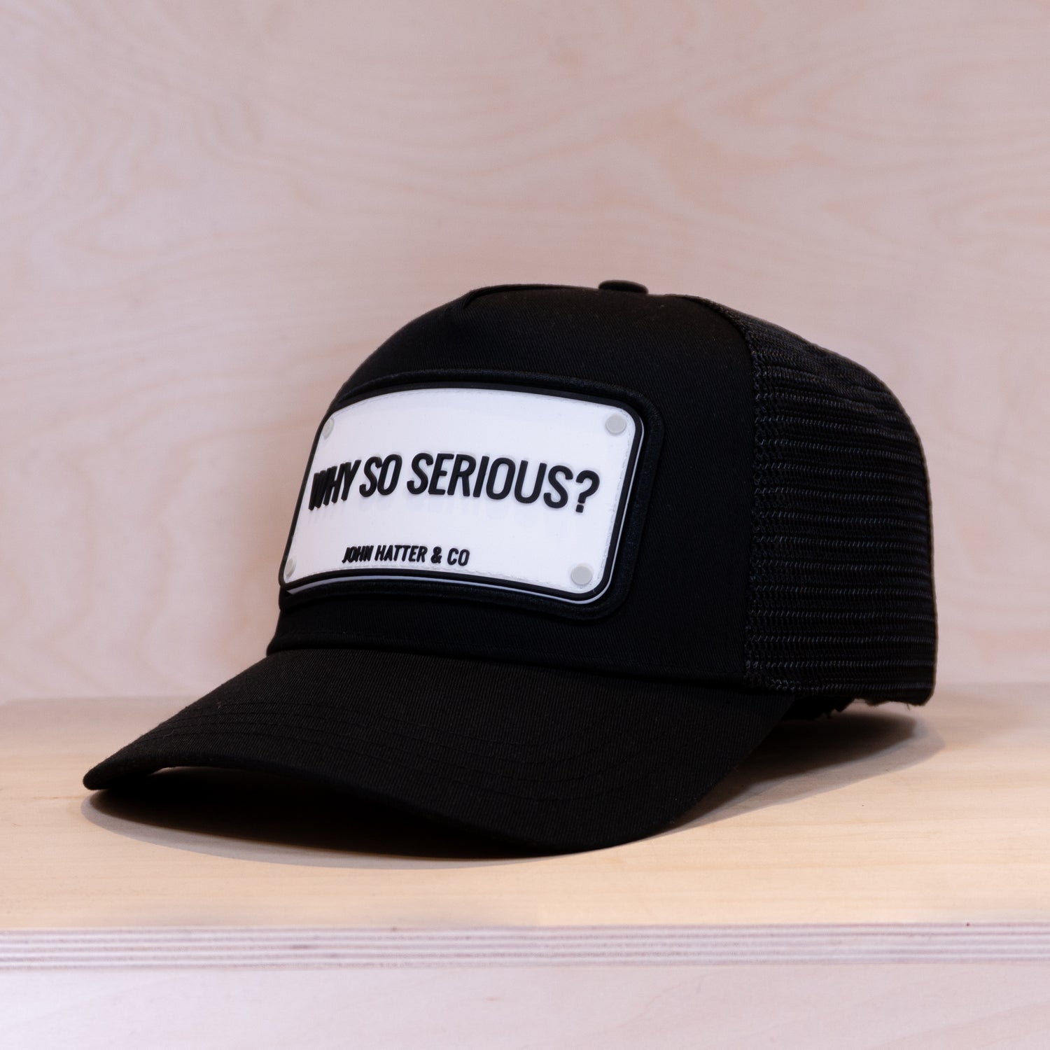 John Hatter & Co. Why So Serious Trucker Cap Black