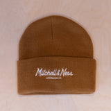 Mitchell & Ness Pinscript Cuff Knit Tan