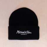 Mitchell & Ness Pinscript Cuff Knit Beanie Black