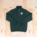 New Black Monogram Half-Zip Pine Green