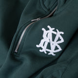 New Black Monogram Half-Zip Pine Green