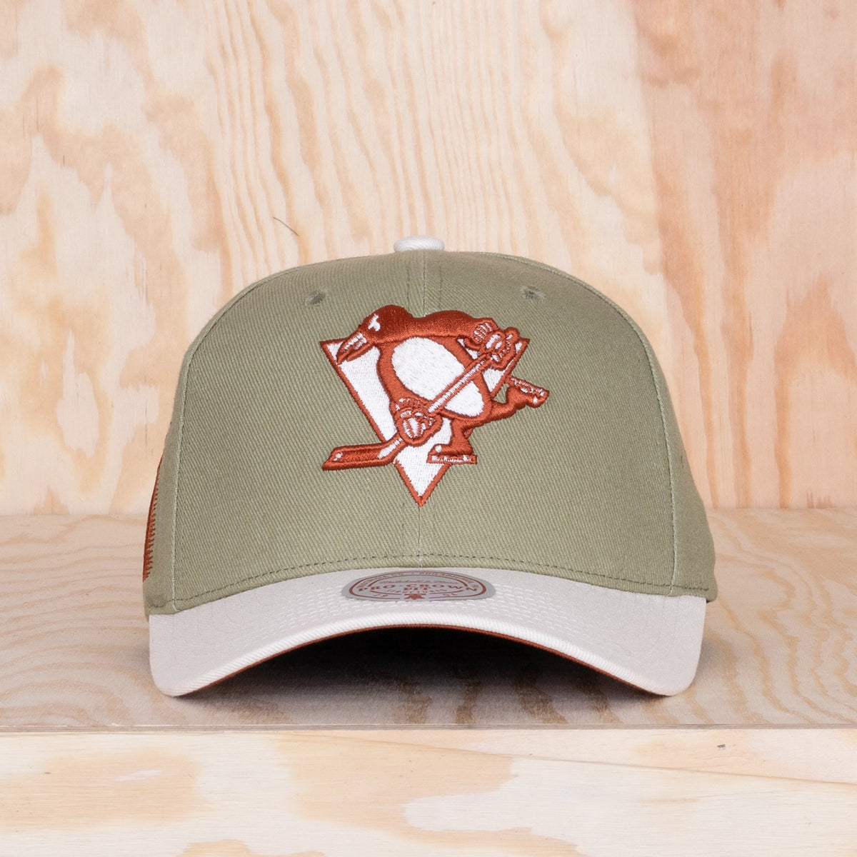 Mitchell & Ness Pecan Pro Crown Pittsburgh Penguins Green/Sand