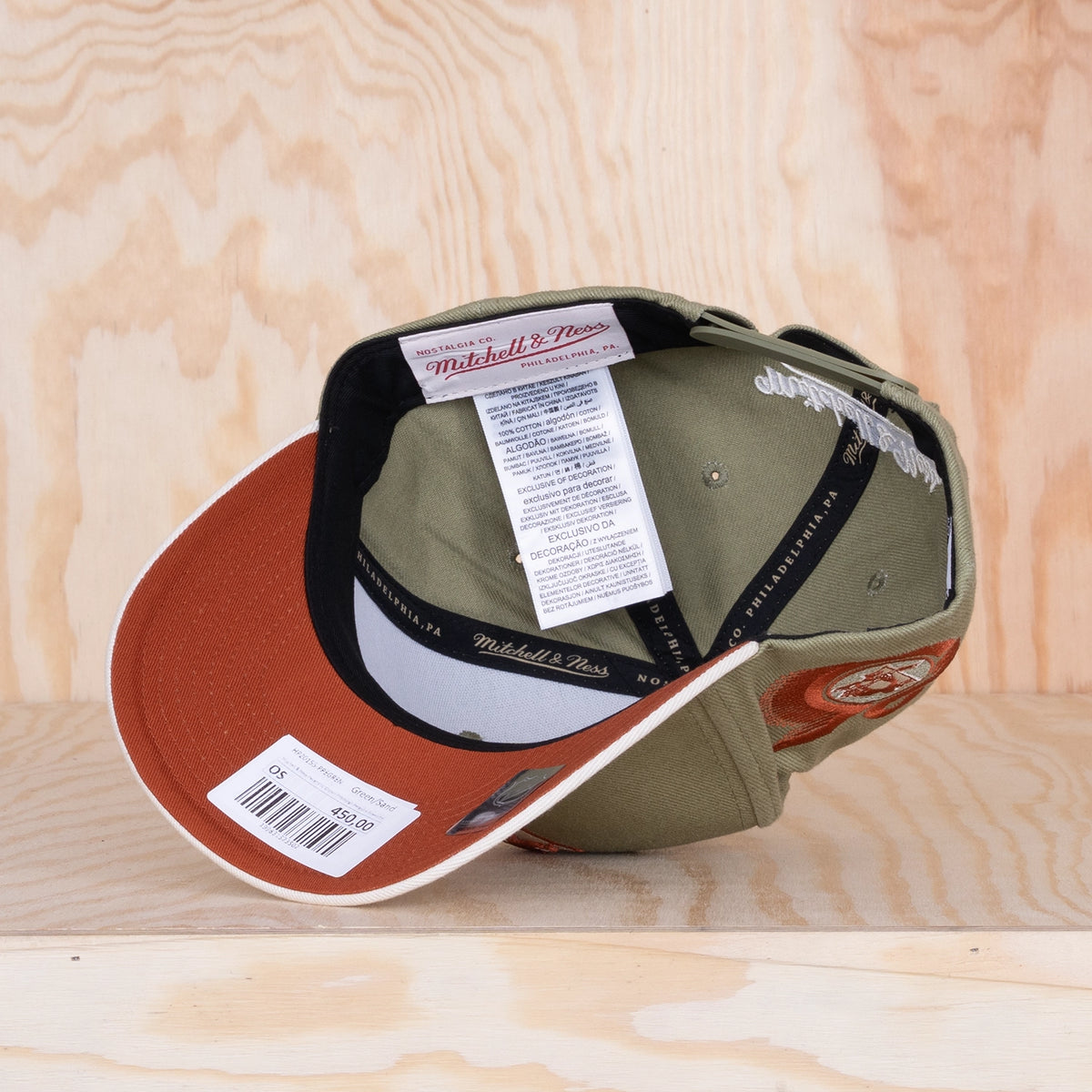 Mitchell & Ness Pecan Pro Crown Pittsburgh Penguins Green/Sand