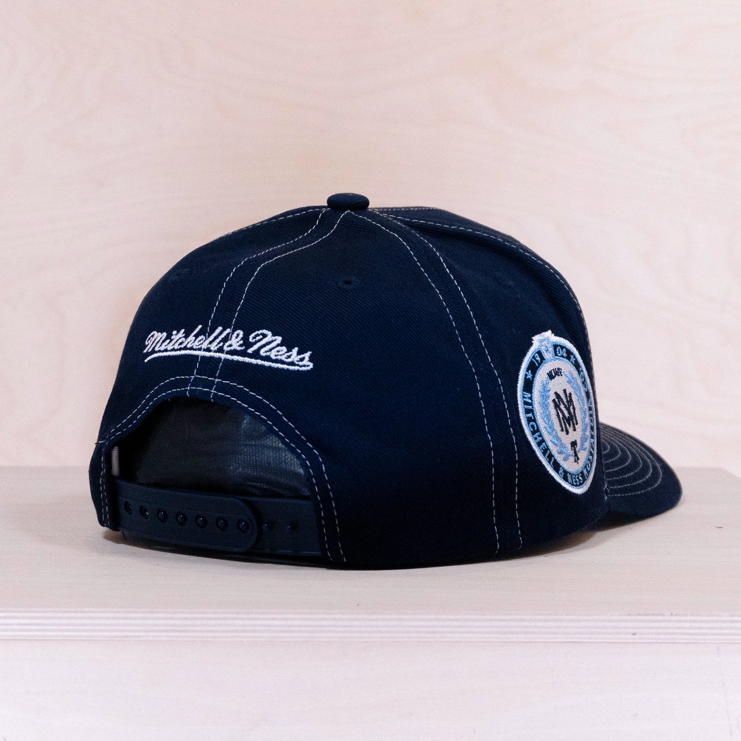 Mitchell & Ness Baseline Pro Crown Snapback Cap Navy