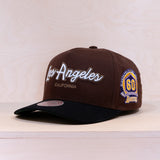 Mitchell & Ness LA Lakers Script 2.0 Pro Crown Brown/Black