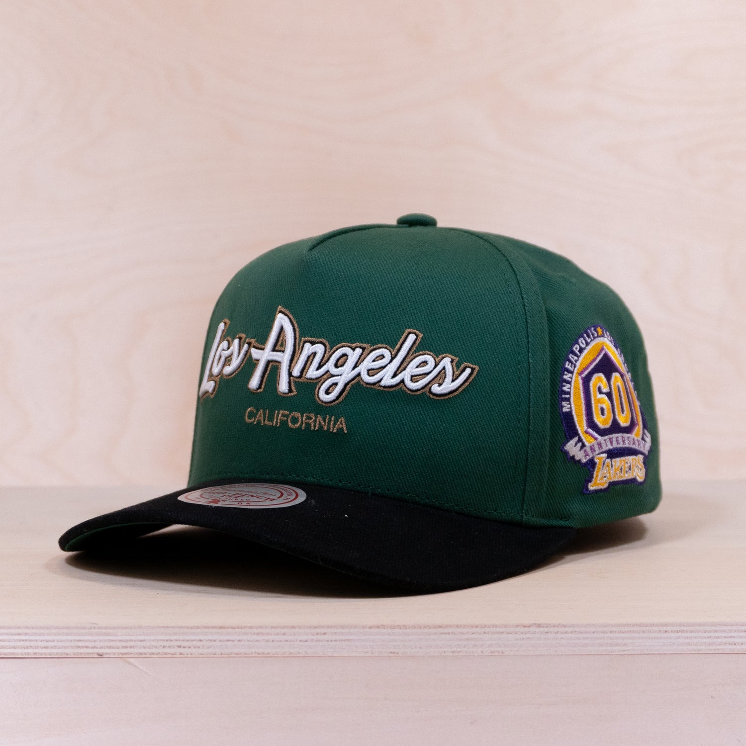 Mitchell & Ness LA Lakers Script 2.0 Pro Crown Green/Black