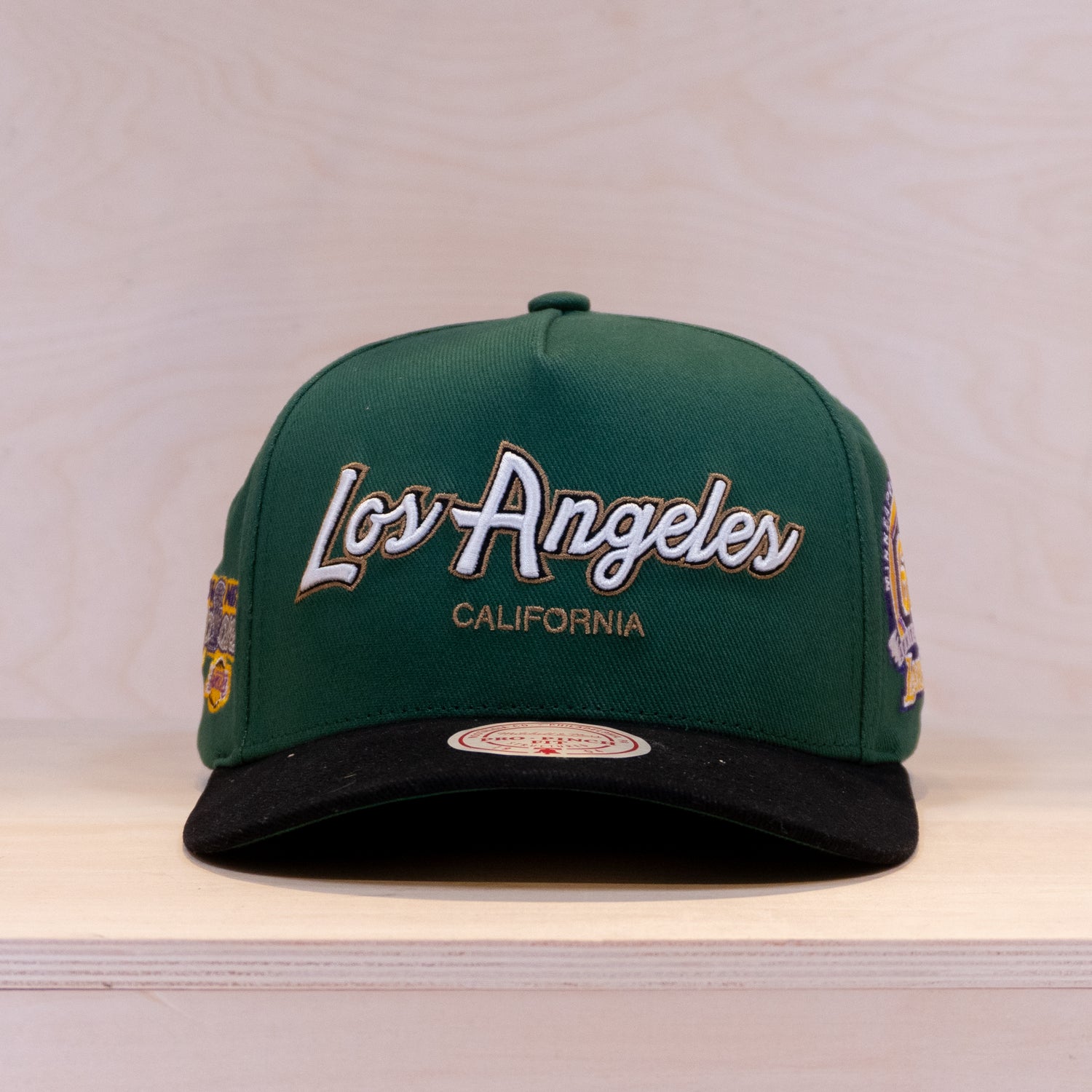 Mitchell & Ness LA Lakers Script 2.0 Pro Crown Green/Black