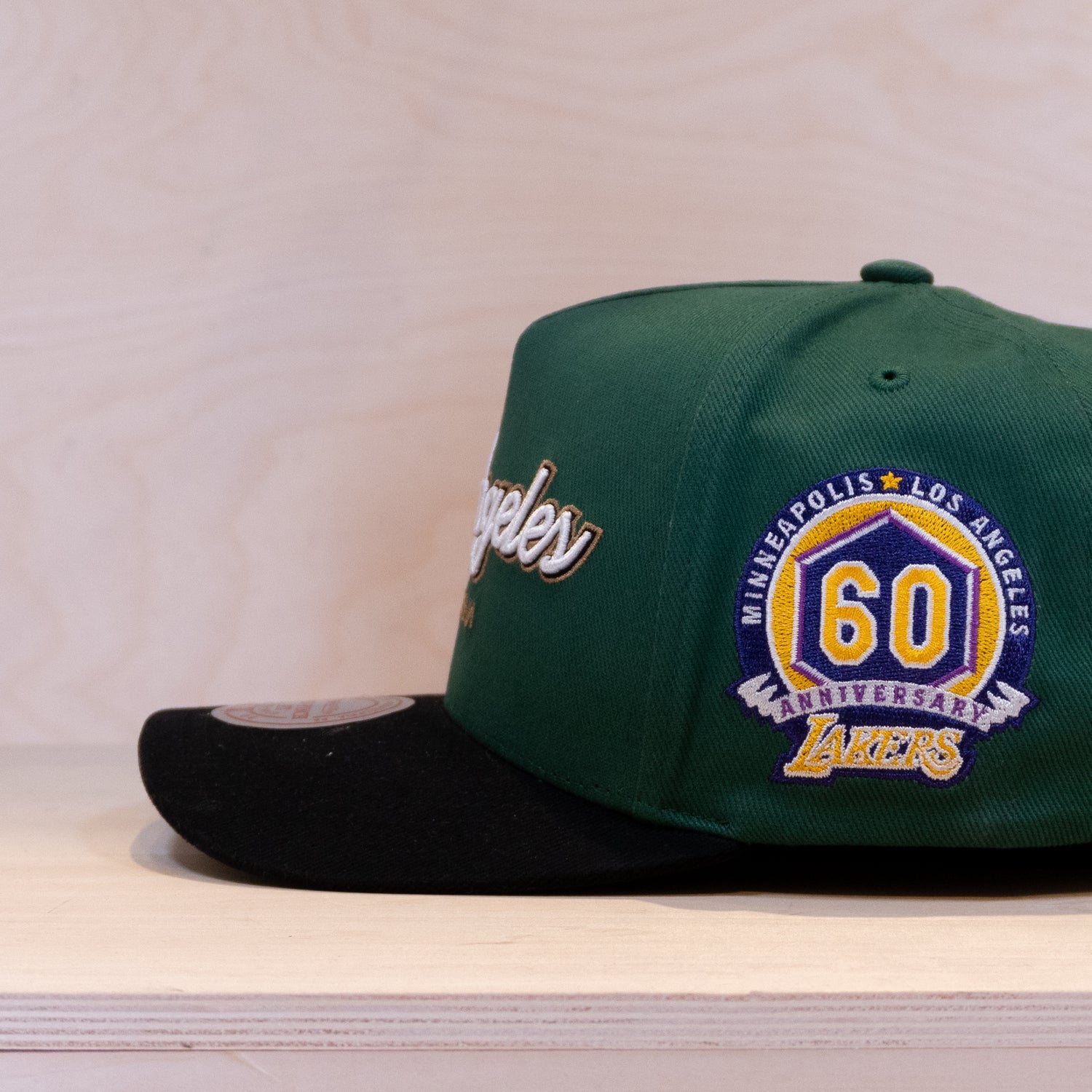 Mitchell & Ness LA Lakers Script 2.0 Pro Crown Green/Black