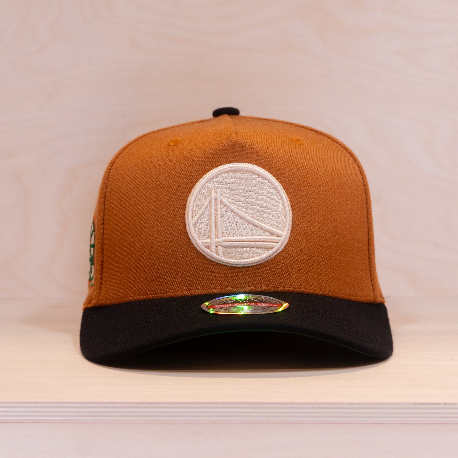 Mitchell & Ness Moonscape Classic Red Cap Golden State Warriors Burnt Orange/Black