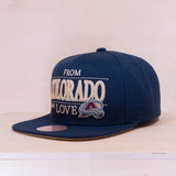 Mitchell & Ness NHL With Love Snapback Colorado Avalanche Blue