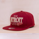 Mitchell & Ness NHL With Love Vintage Snapback Detroit Red Wings Red