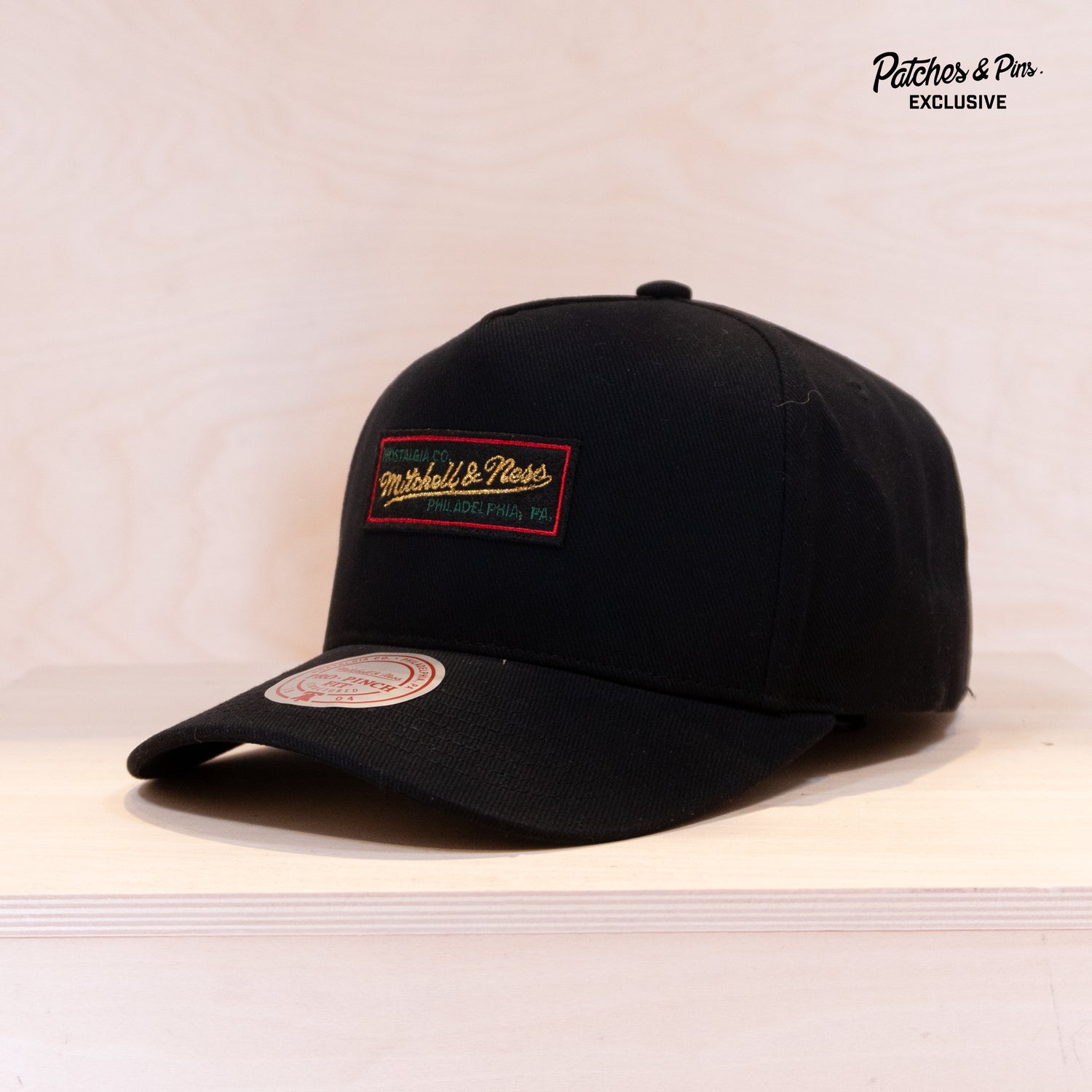 Mitchell & Ness Patches Exclusive Box Logo Cap Black