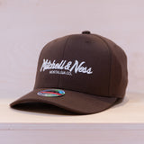 Mitchell & Ness Pinscript Classic Red Brown/White