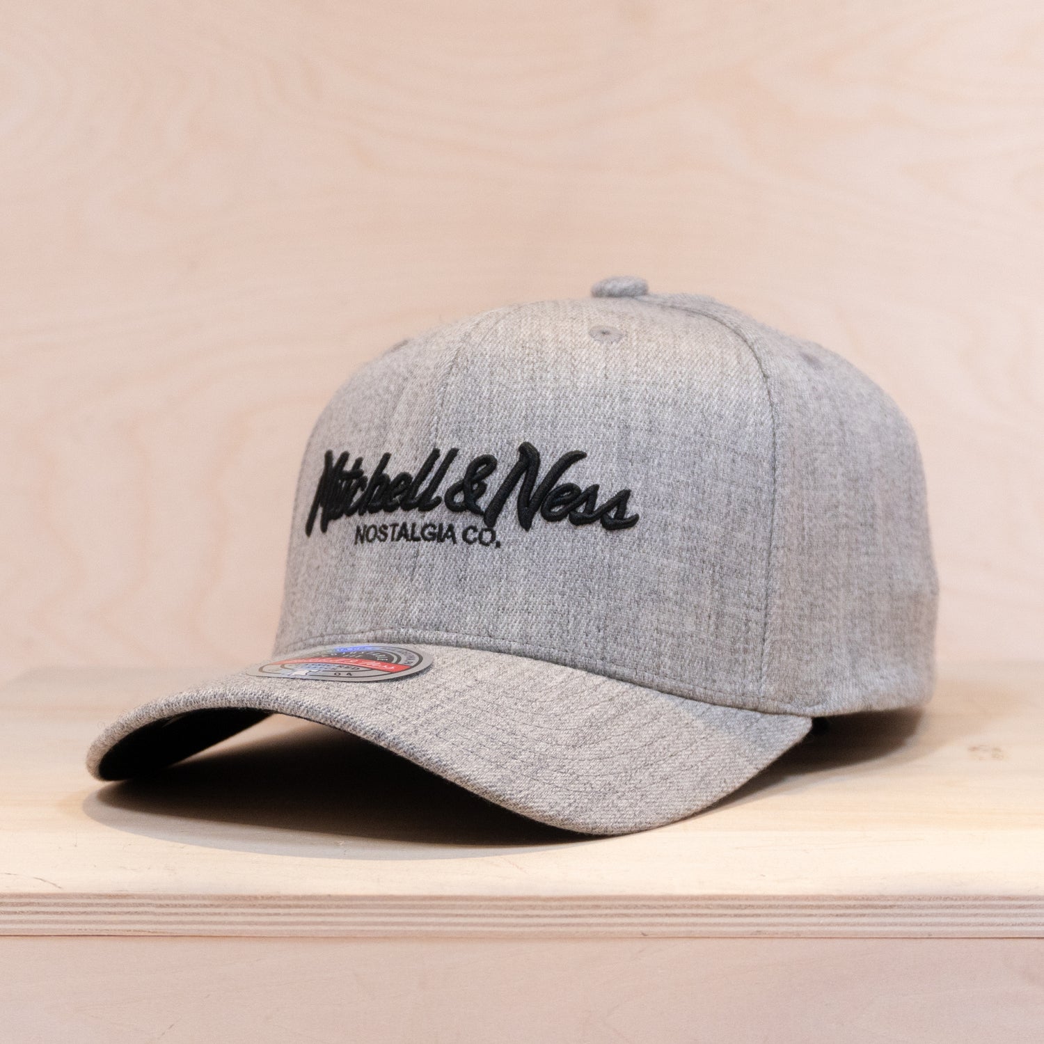 Mitchell & Ness Pinscript Classic Red Cap Heather Grey