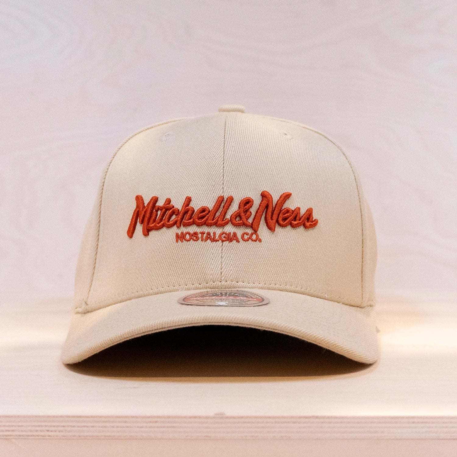 Mitchell & Ness Pinscript Classic Red Cap Own Brand Sand/Orange