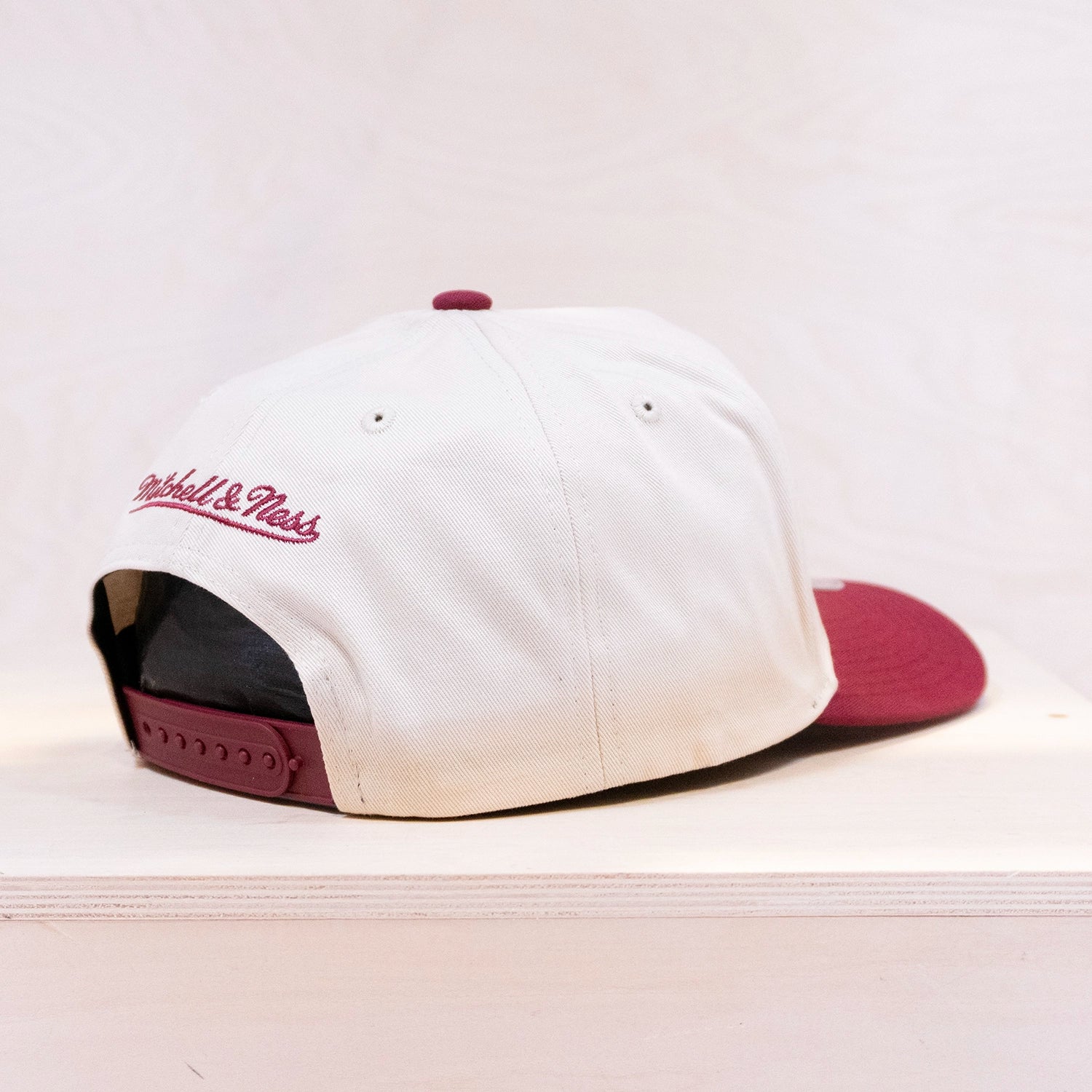 Mitchell & Ness Pinscript Pro Pinch A-Frame Cap Own Brand Wine/Cream