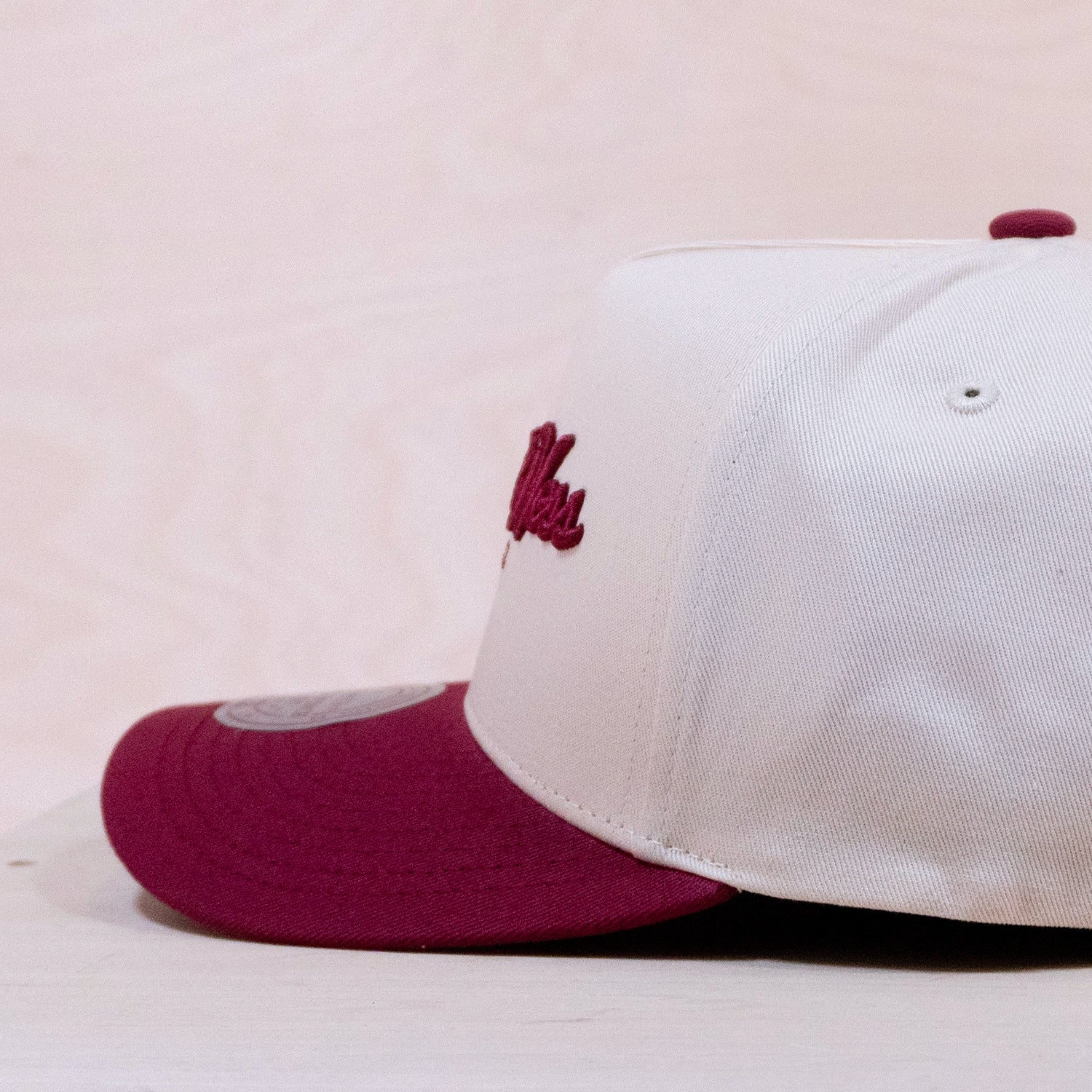 Mitchell & Ness Pinscript Pro Pinch A-Frame Cap Own Brand Wine/Cream