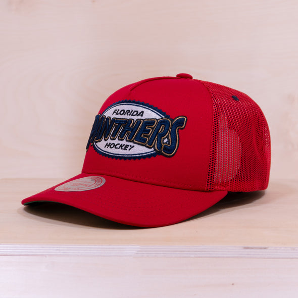 Mitchell & Ness Team Seal Trucker Cap Florida Panthers Red
