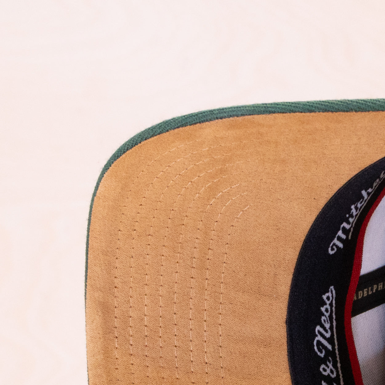 Mitchell & Ness Patches Exclusive Faux Leather Logo Cap Green