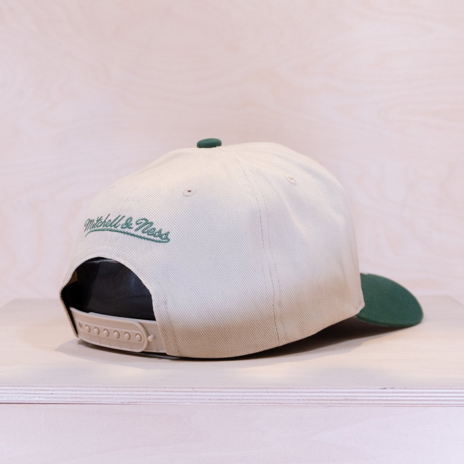 Mitchell & Ness Patches Exclusive Pinscript Pro Crown Cap Cream/Green