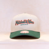 Mitchell & Ness Patches Exclusive Pinscript Pro Crown Cap Cream/Green