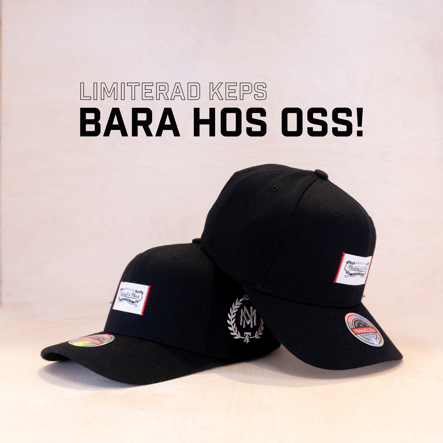 Mitchell & Ness Patches Exclusive Stitch Down Cap Black