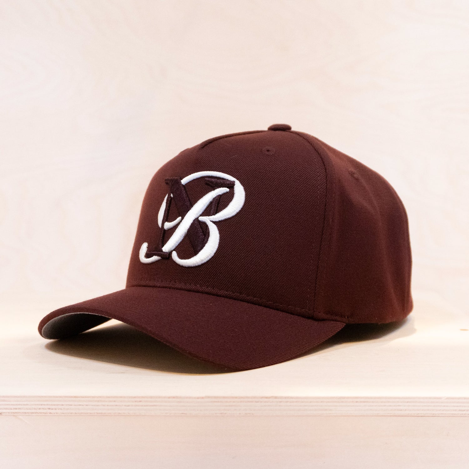 New Black Letter A-frame Cap Dark Burgundy