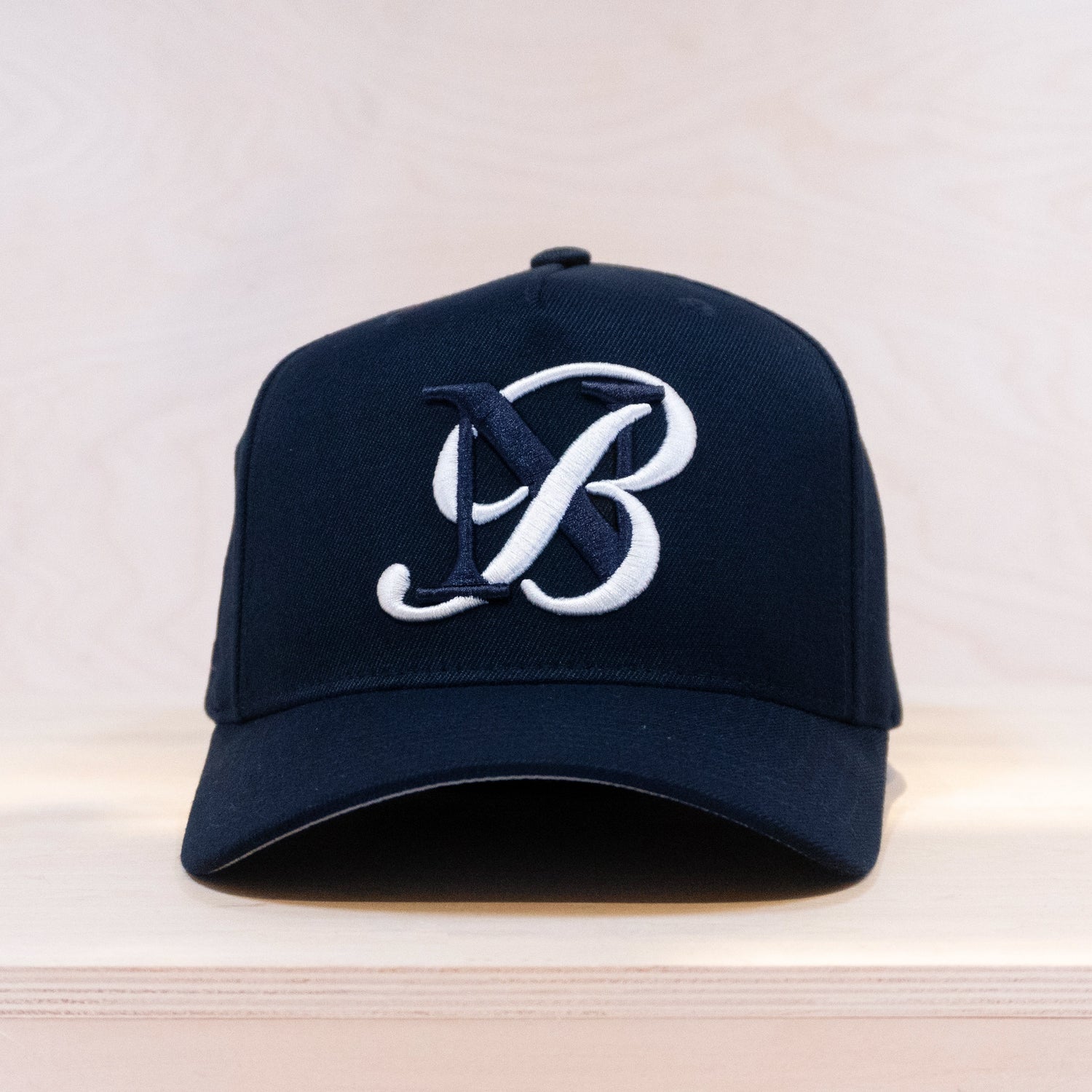 New Black Letter A-frame Cap Dark Navy