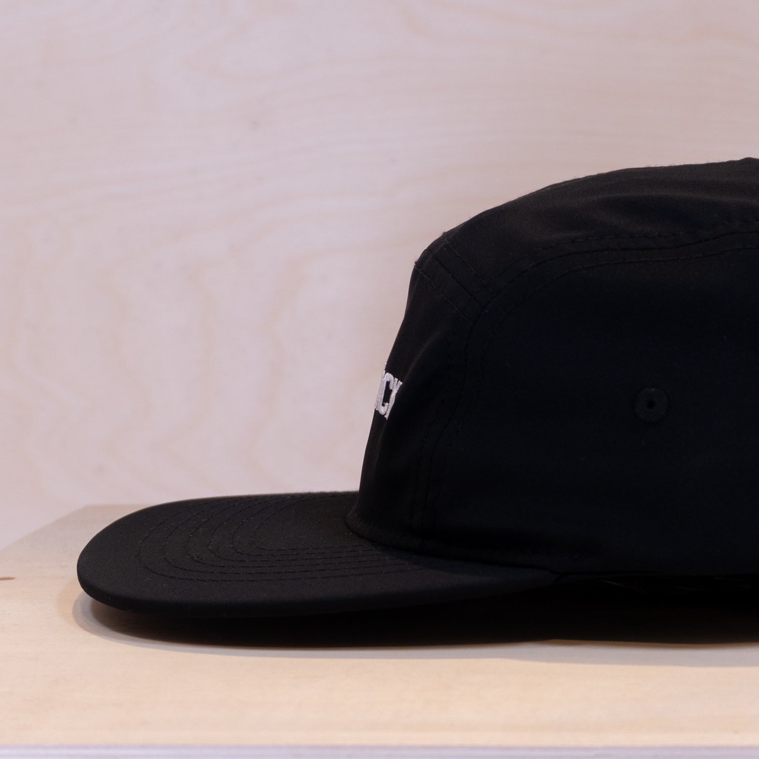 New Black Logo 5-Panel Cap Black