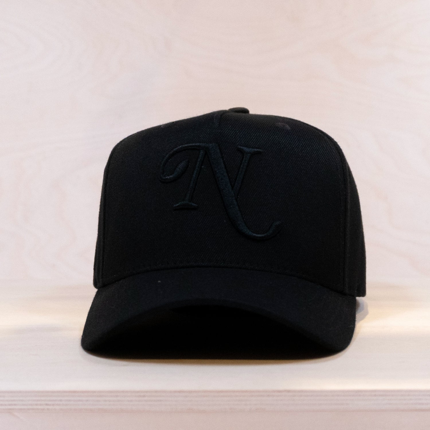 New Black Patches Exclusive Luxe A-Frame Cap All Black