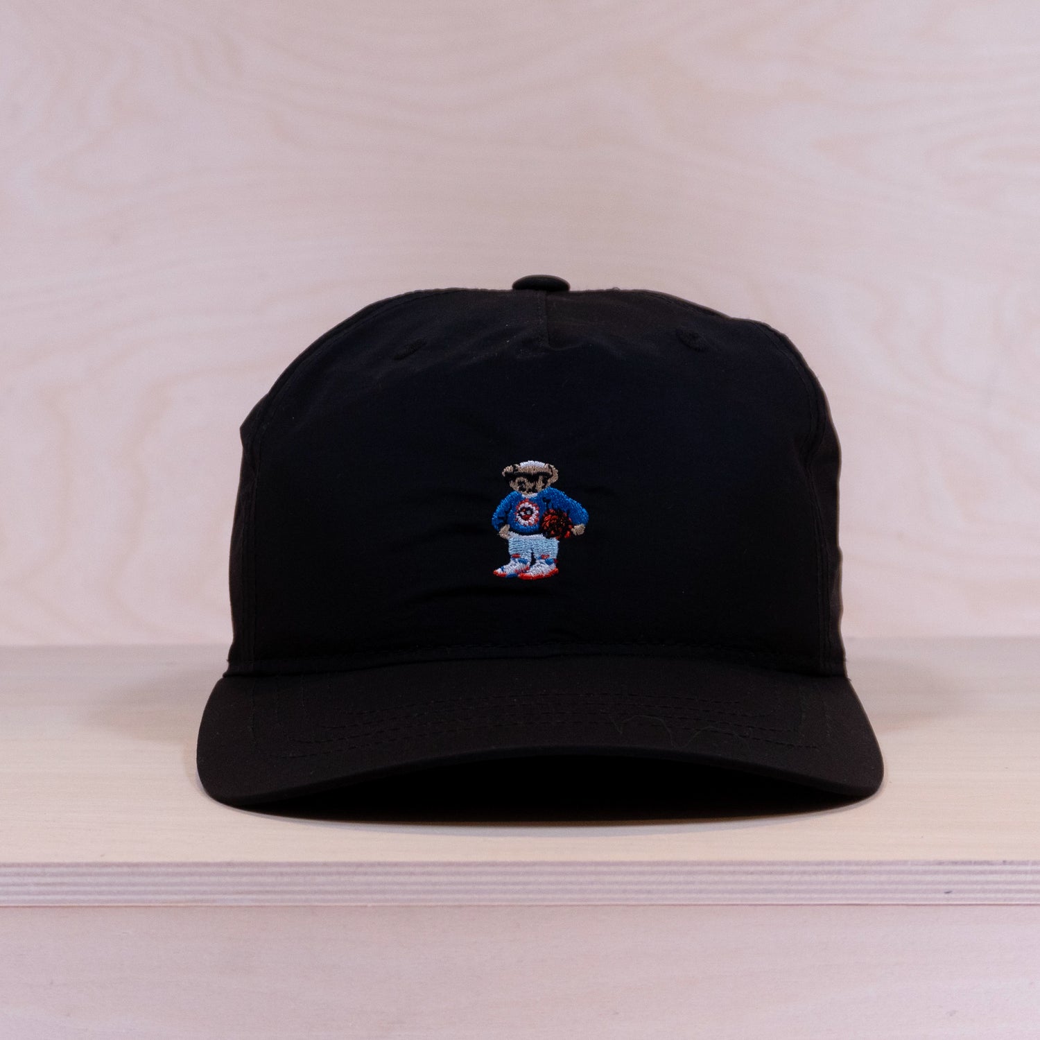 New Black Teddy Retro Golfer Cap Black