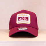 New Era 9FORTY Washed Patch E-Frame Cap Dark Red