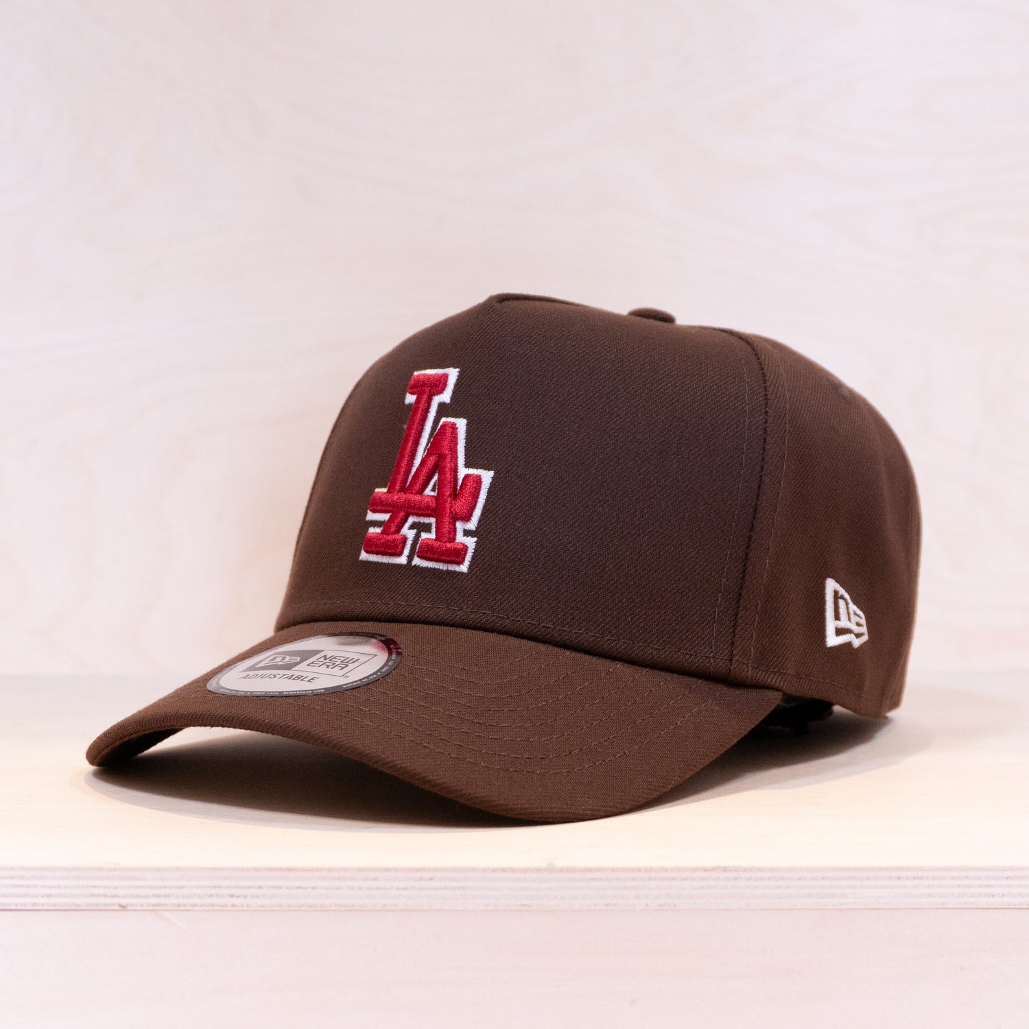 New Era LA Dodgers MLB Outline Script 9FORTY A-Frame Cap Brown