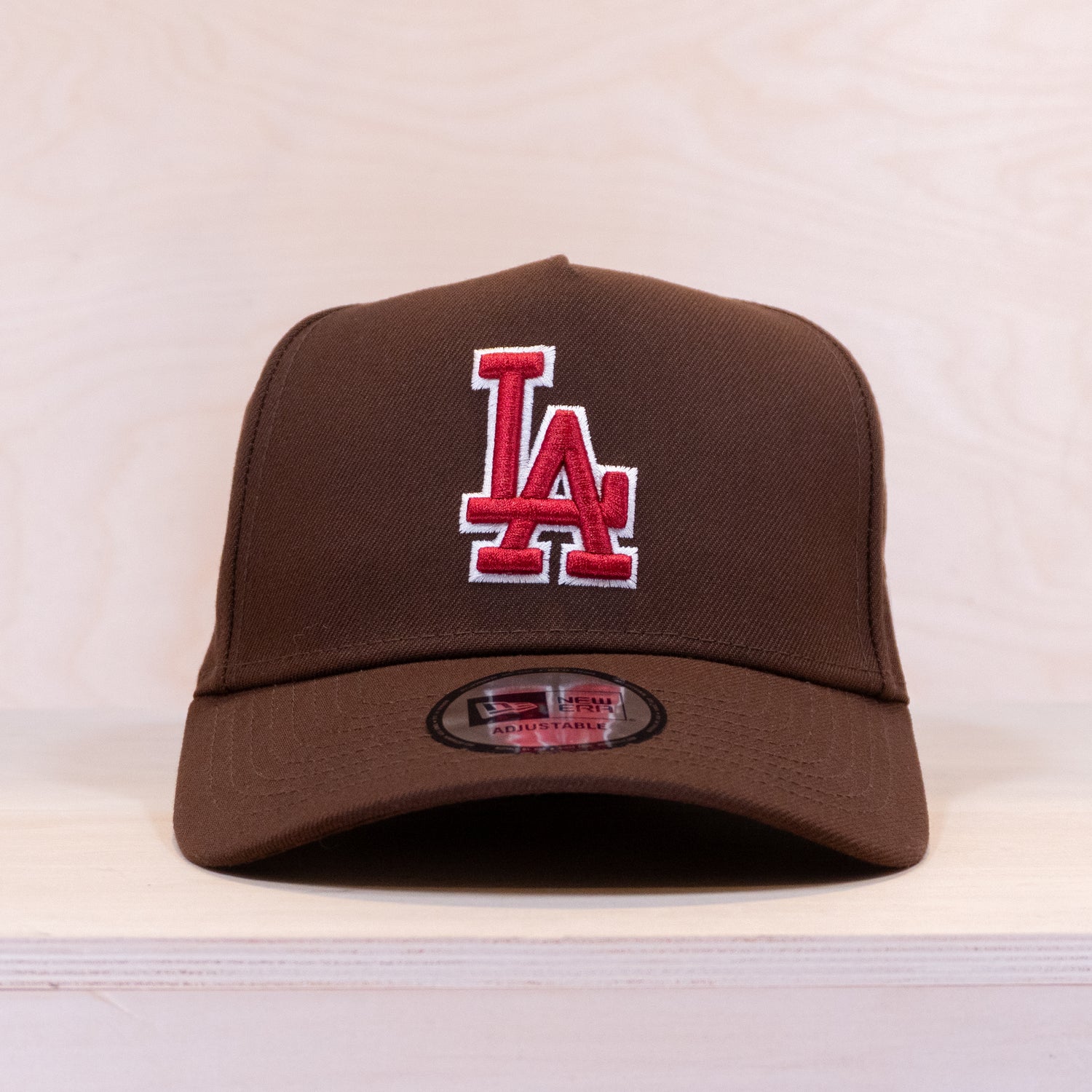 New Era LA Dodgers MLB Outline Script 9FORTY A-Frame Cap Brown