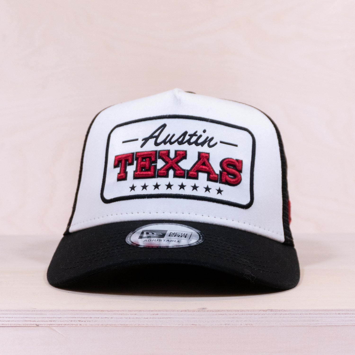 New Era Location Patch Texas Trucker Cap Black/White