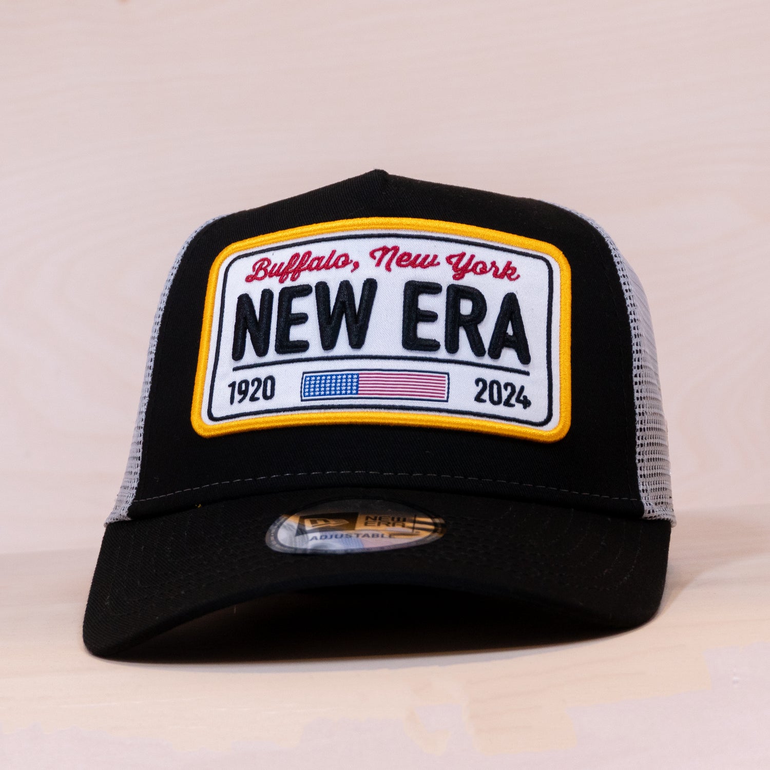 New Era Patch A-Frame Trucker Cap Black