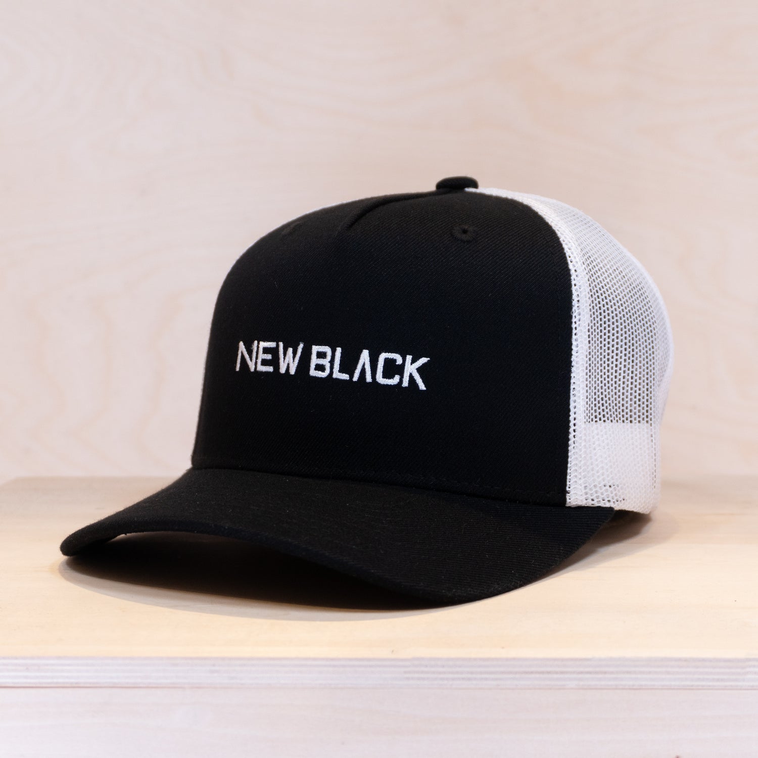 New Black Logo Trucker Cap Black