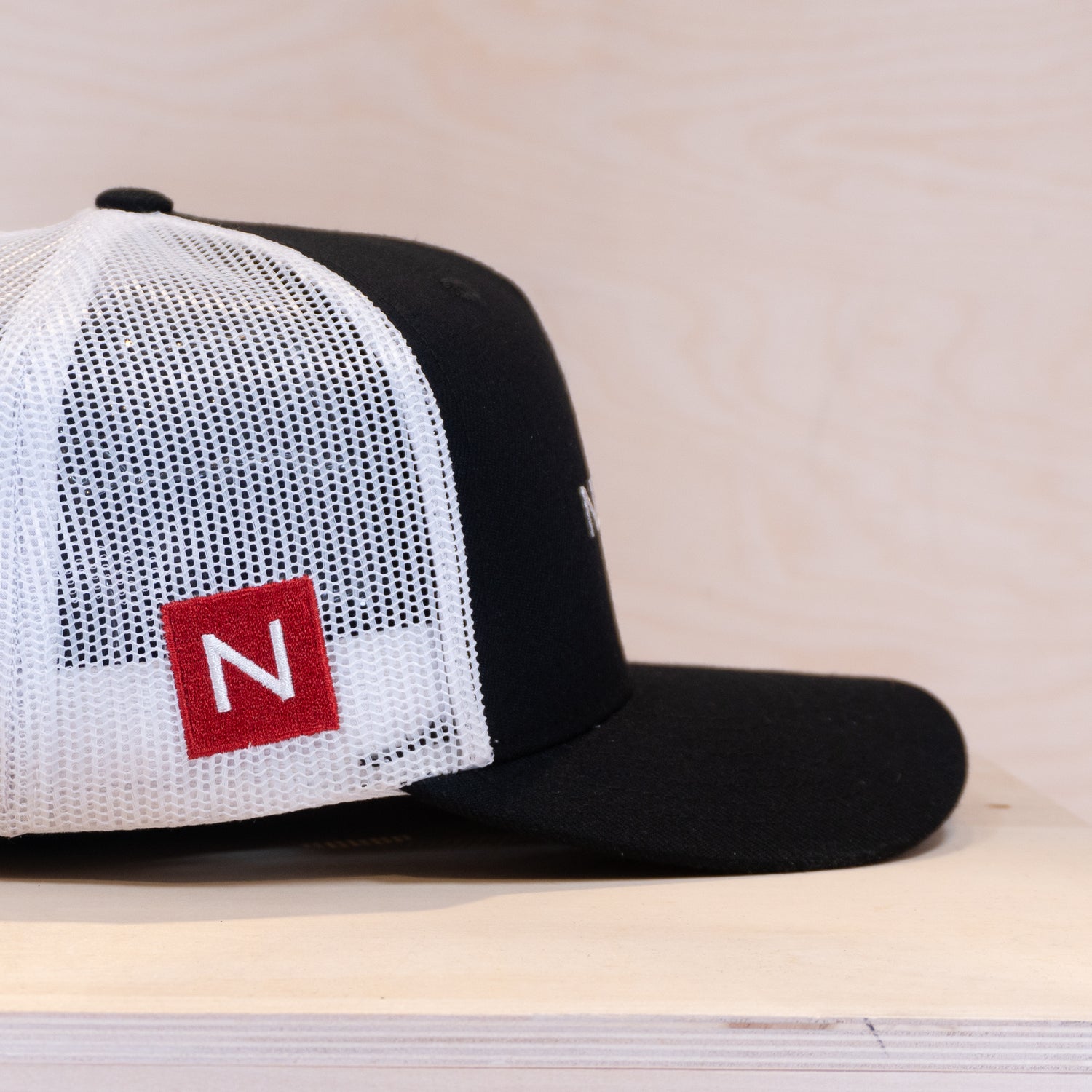 New Black Logo Trucker Cap Black